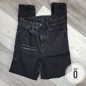 Size 0 American Eagle Black Stretch Hi Rise Skinny Jean